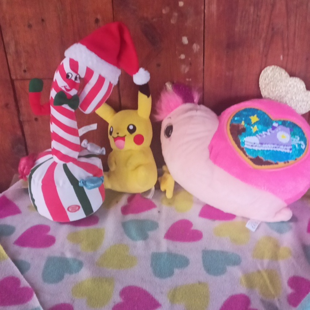 Three stuffed animals